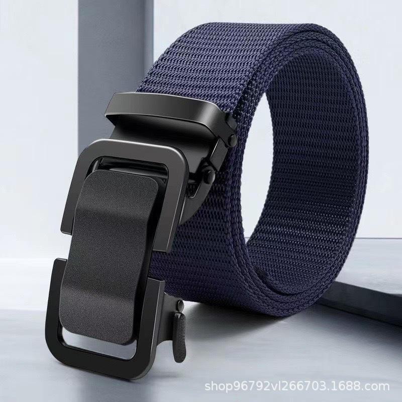 Men's Automatic Toothless Nylon Canvas Outdoor Belt