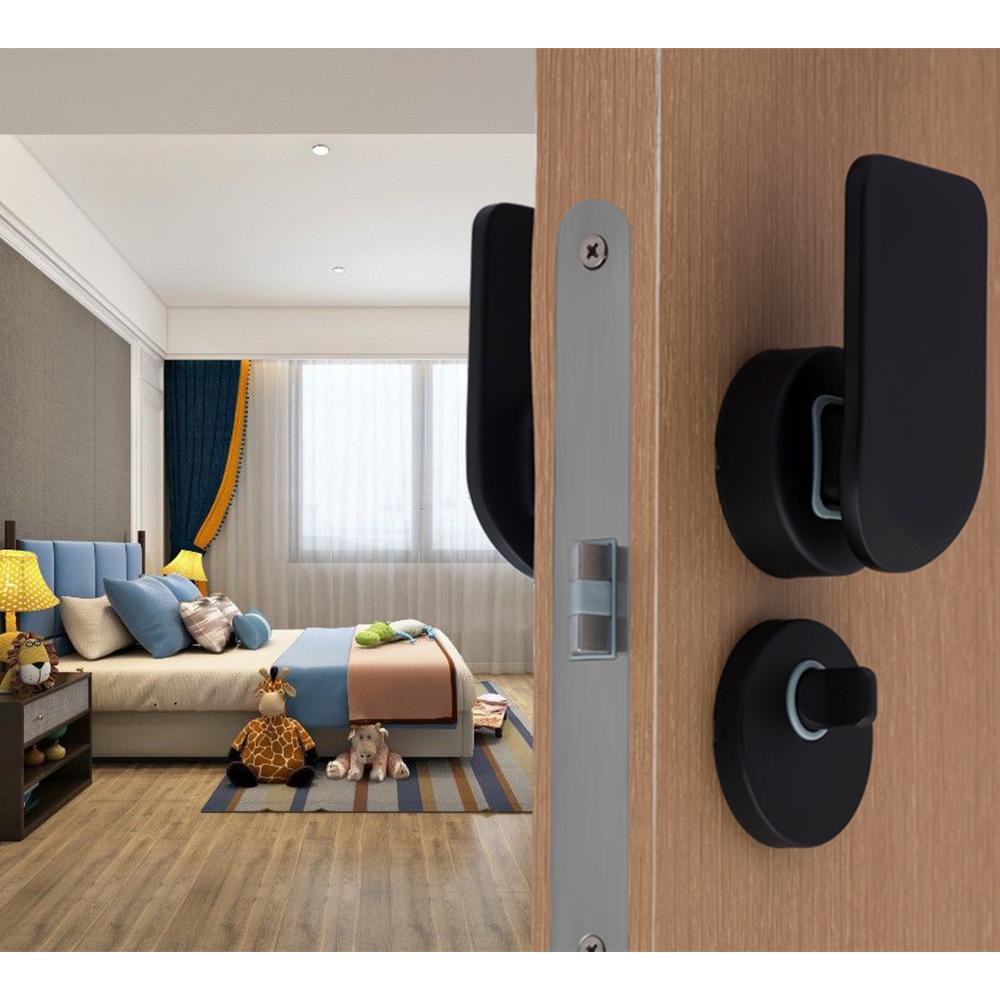 Unique Design Matte Black Bathroom Privacy