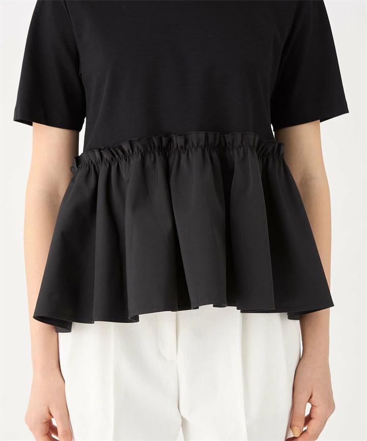 Japanese Style Women's Summer Patchwork Short Sleeve T-Shirt - Versatile Round Neck Top for Plus Sizes