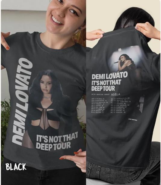 Men's Cotton T-Shirt, Quick Dry Breathable, Summer Casual Wear Unisex Demi Lovato 2026 World Tour T-Shirt