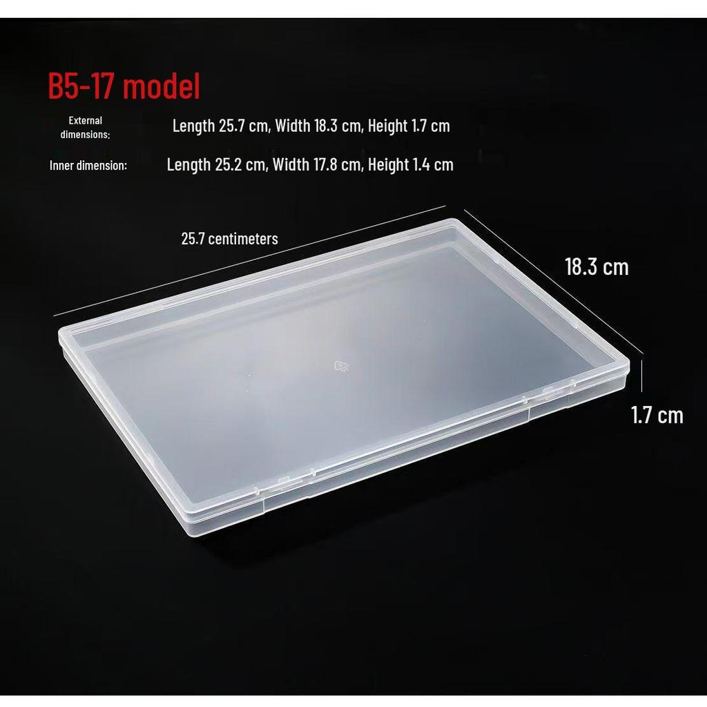 Rectangular Transparent PP Plastic Storage Box for Stationery, Cards, Hardware, Jewelry, and Fishing Gear