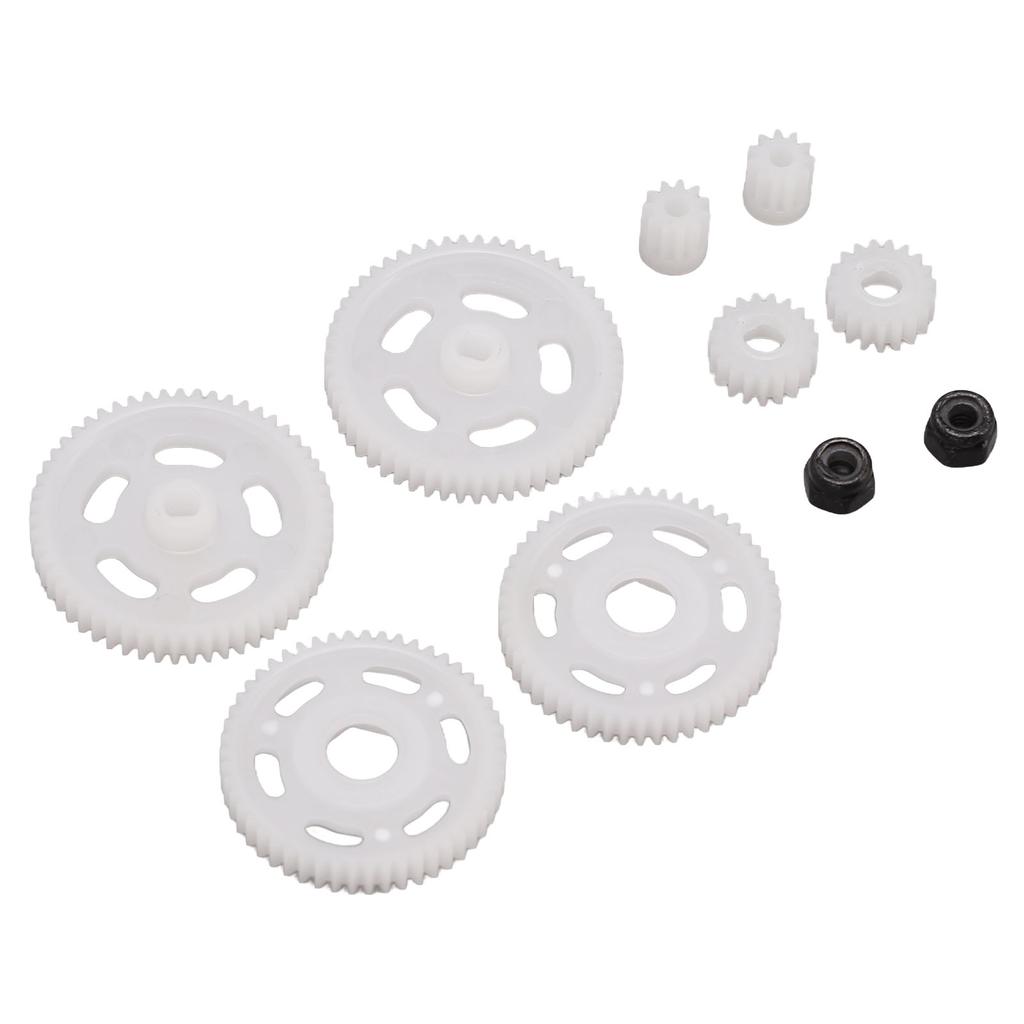 RC Motor Pinion Gear Set White Lightweight for Axial SCX24 124 Remote Control Model Vehicle