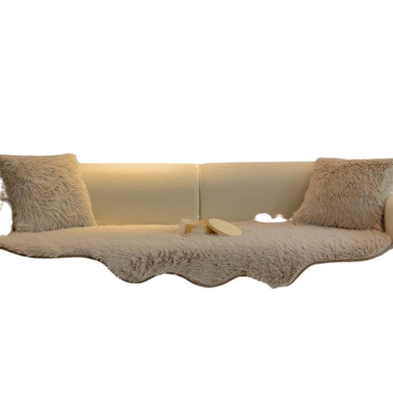 Rabbit-like Plush Sofa Cushion Irregular Shaped Blanket Winter Cover Cloth Cover Cover Blanket