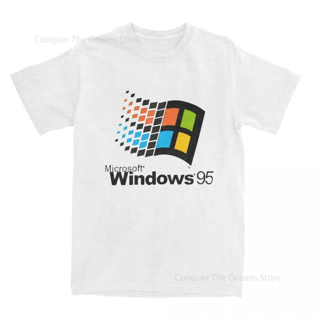 Neue Herrenbekleidung T-Shirt Herren T-Shirt für Herren Ropa Hombre Windows 95 Grafik Windows XP Computersystem Druckmuster 71084
