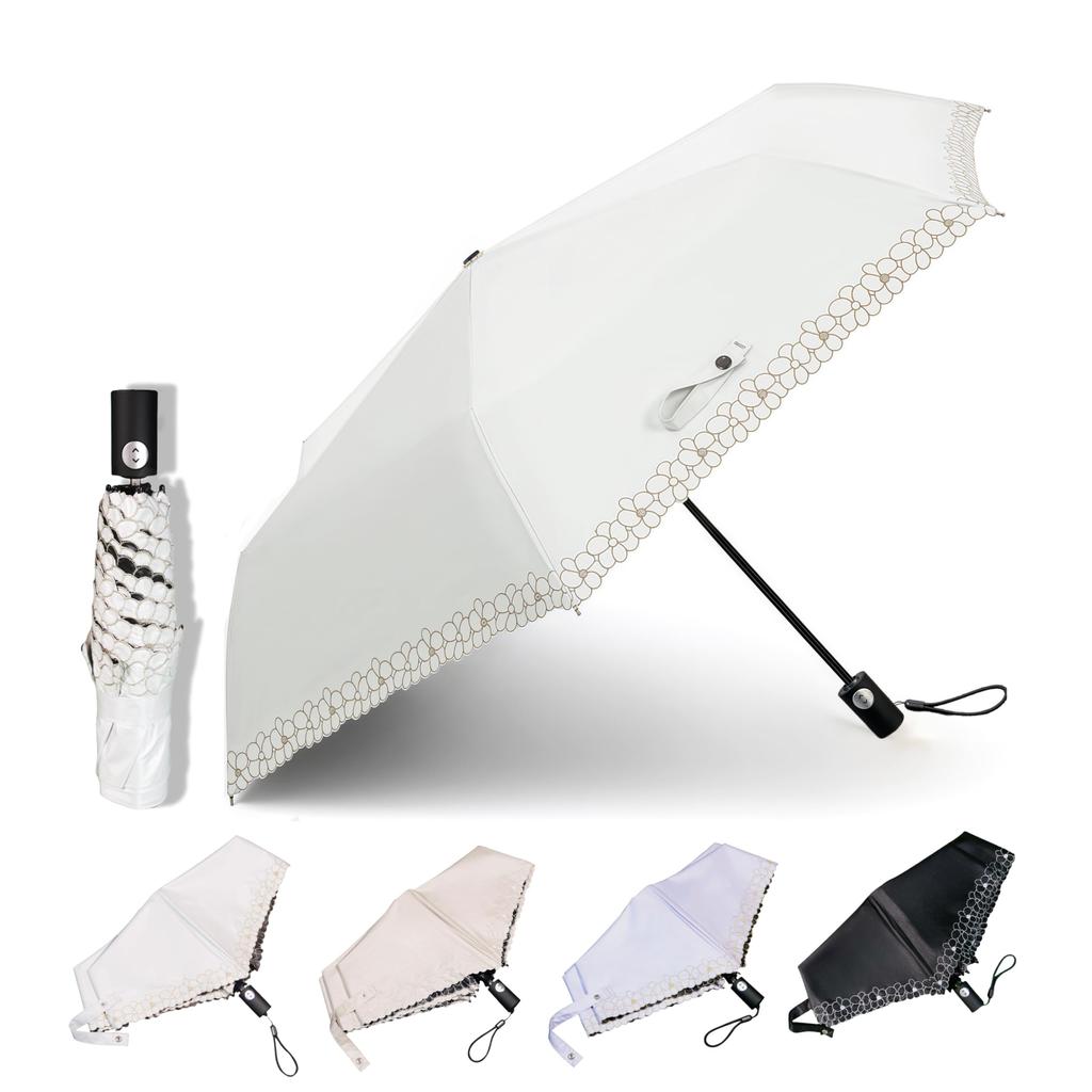 Sun Umbrella for Sunny and Rainy Complete UV Rainy Automatic Opening and Closing Opening and oz Folding Umbrella for Floral Glass High Density Easy to