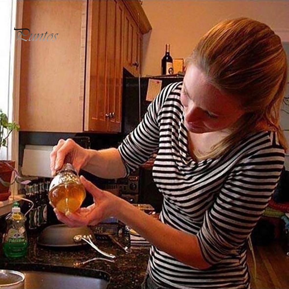Kitchen Juice Syrup Container Jar Pot 200ML Transparent Honey Drip Dispenser