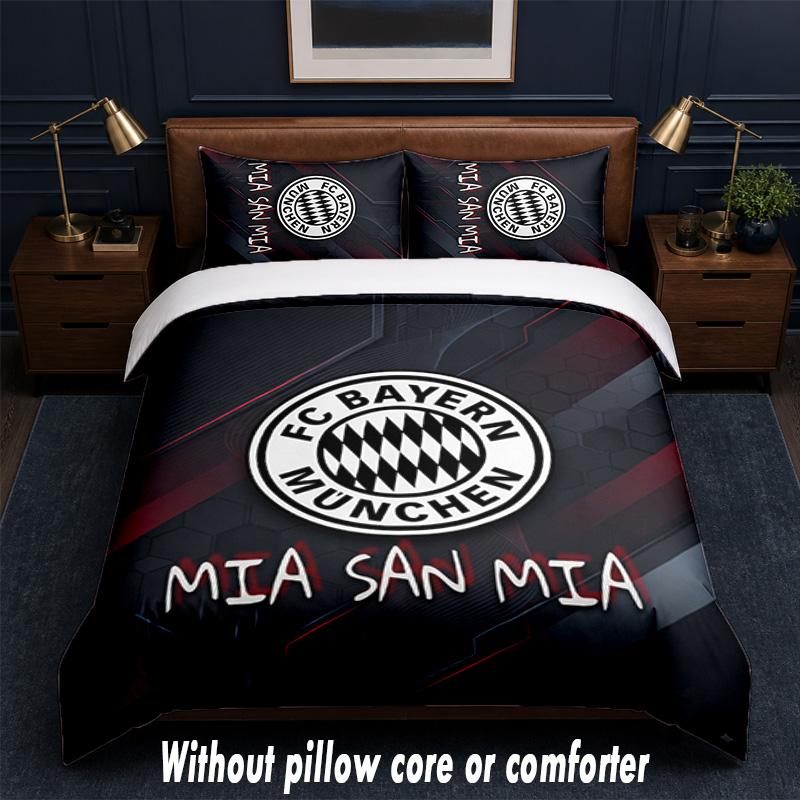 Set Biancheria da Letto Design Bayern Monaco 1 Copripiumino + 2 Federe Morbido Traspirante Biancheria da Letto per la Casa