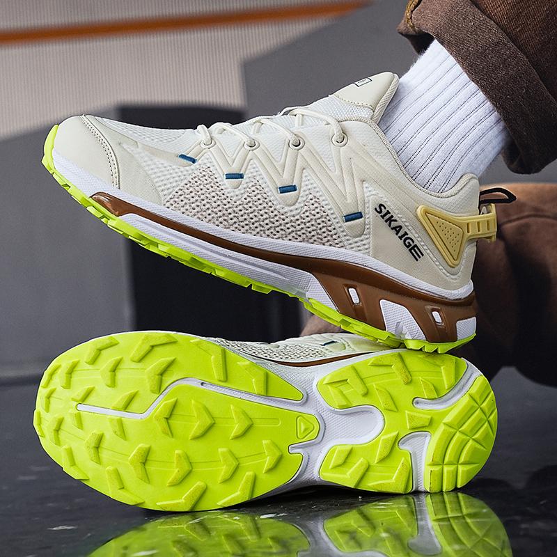 Nové designové trailové běžecké boty pánské terénní tenisky lehké protiskluzové outdoorové horolezecké sportovní boty pánská obuv