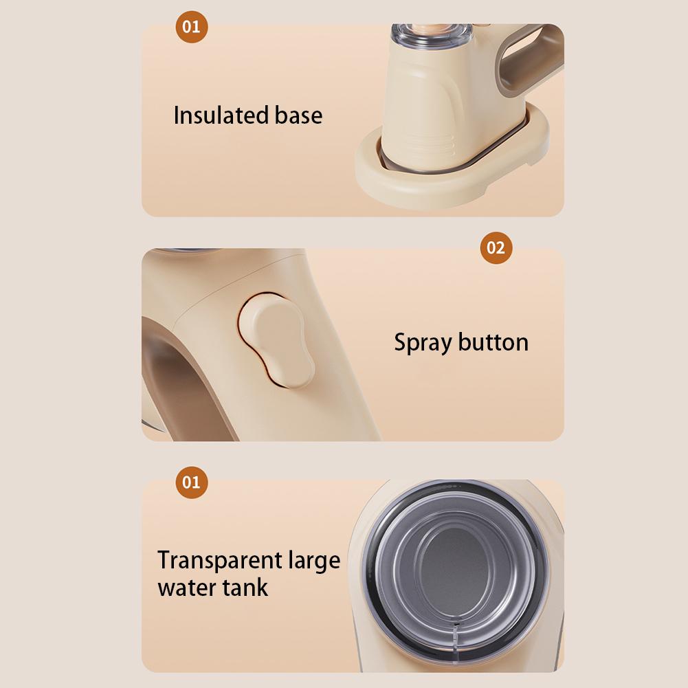 Portable Mini Garment-Steamer 50ml Water Tank 30s Fast Heating Wet/Dry Handheld Steams Iron For Clothes Fabric Wrinkle Remover