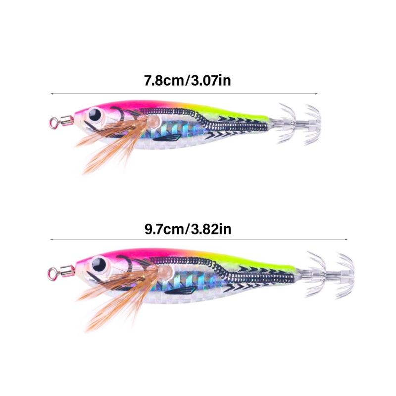 6Pcs Squid Cuttlefish Sleeve Hook Jigs Lures Artificial Shrimp Baits  Cuttlefish Sleeve Squid Jigs Baits Easy to Use