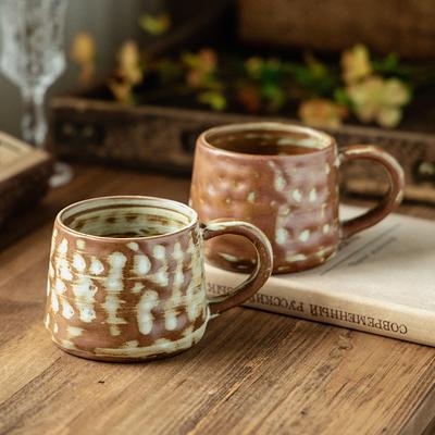 Coarse Pottery Cup Retro Ceramic Mug Afternoon Tea Coffee Cup Household Cup Teacup Latte Cup