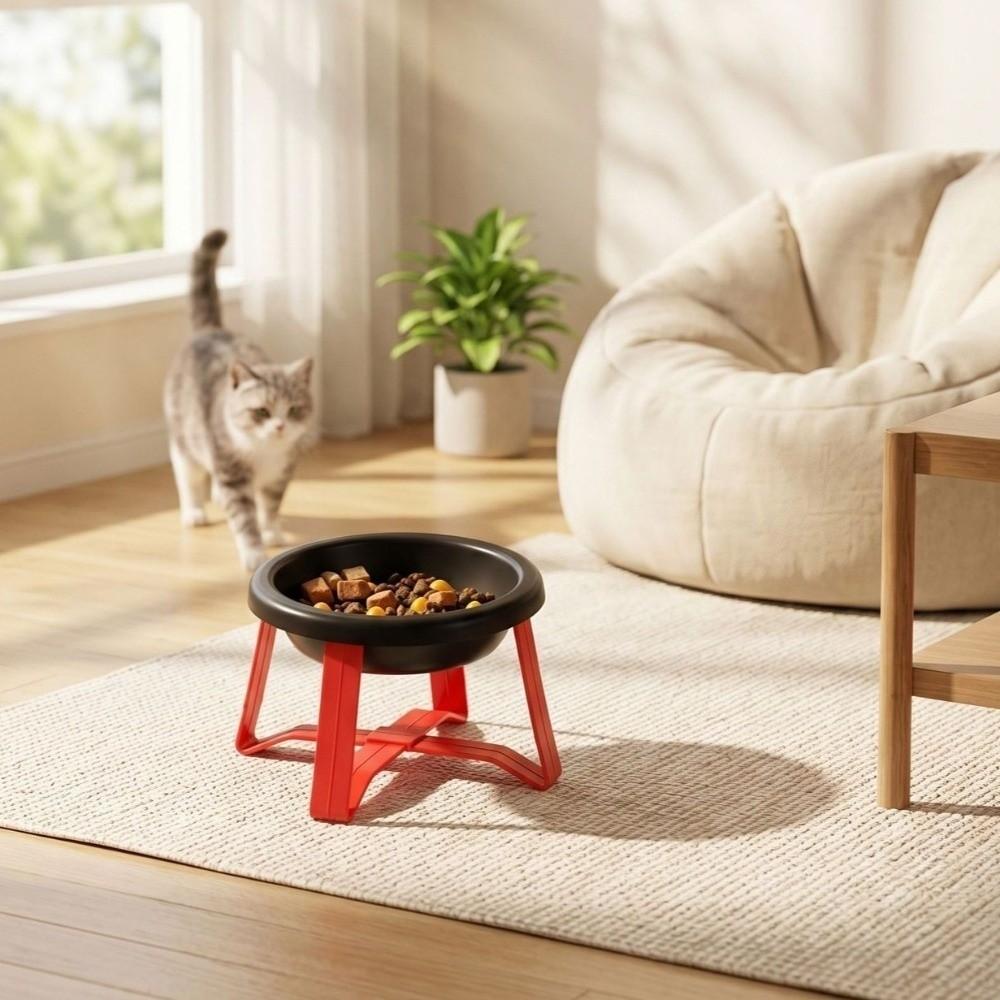 With Stand Slow-Feeding Bowl Bite-resistant Anti-Overturning Bowl Elevated Cat Bowl Outdoor Use
