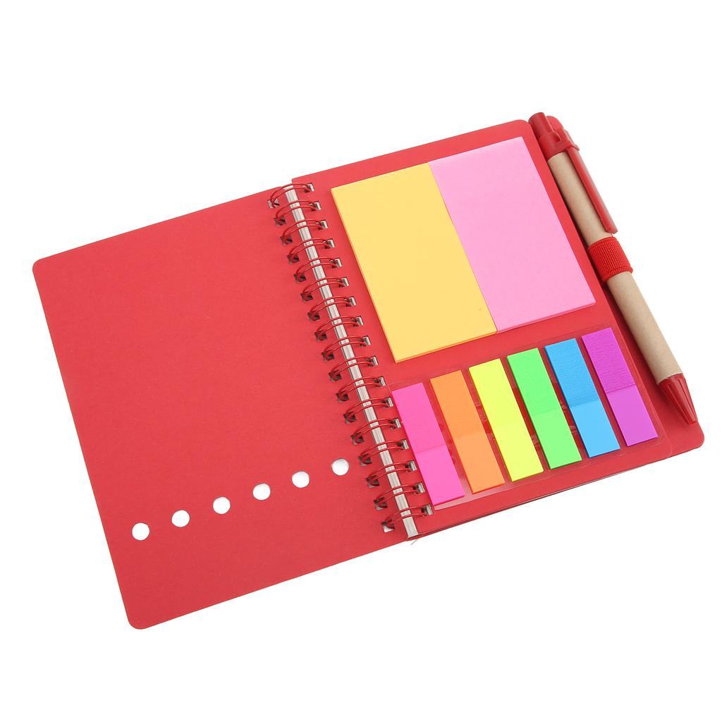 Notebook Portable Simple Double Coil Leather Notebook Student Notepad with Insert Pen Business Office Stationery