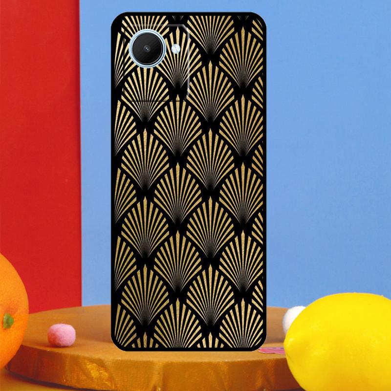 Luxury Gold Foil Art For Realme 14 Pro Plus 10 11 12 13 15 Pro C67 C65 C63 C61 C55 C53 C51 C71 C75 GT7 Pro Case