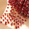 0.5M 1M 6mm Irregular Heart Triangle Crystal Black Red Chain Grave Stone Bead Copper Chains Necklace Bracelet DIY Jewelry Making