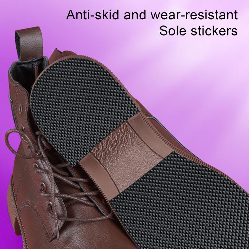 Non-Slip Shoes Mat Nonslip Sole Protector Rubber Shoe Sole Protector Adhesive Shoe Bottom Strips Tailorable Shoe Grip Sticker