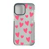Summer new iphone14 simple powder love mobile phone case Apple 16 transparent mobile phone case 17promax girls