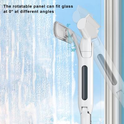 Retractable Window Cleaner with Sprayer Long Handle Design Water Absorption Versatile Use Effective Squeegee