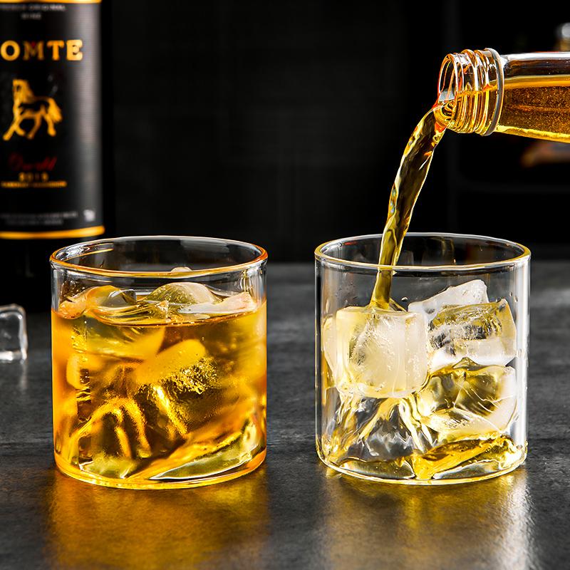 GIANXI Japanese Style Whisky Cup Shallow Transparency Mountain XO Wine Cup EDO Guanshan Whiskey Glass Creative Personality