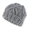 Women's Autumn Winter Wool Hat Diamond Plaid Soft Coarse Knitted Cap EMA
