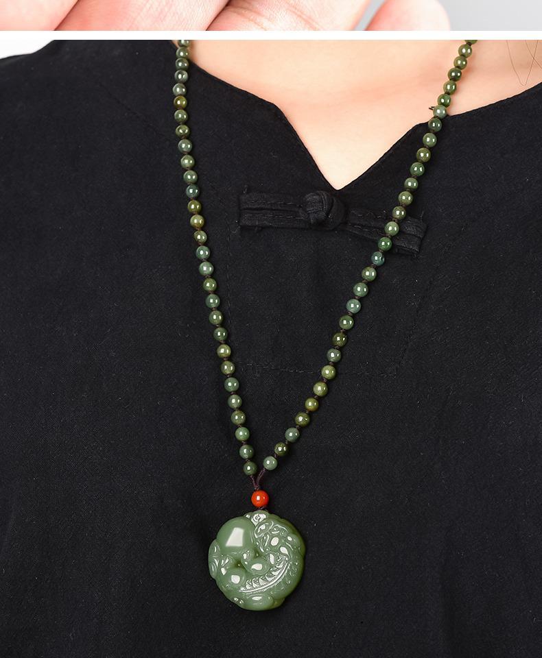 Natural Hetian Jade Pixiu Pendant, Exquisitely Carved with Ball for Men & Women