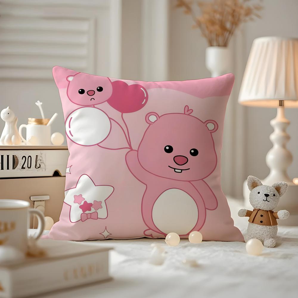 Custom Zanmang L-Loopy Throw Cushion Cover Anti-dustmite Pillowcase Invisible Zipper Silky Short Plush Sofa Cushion Cover