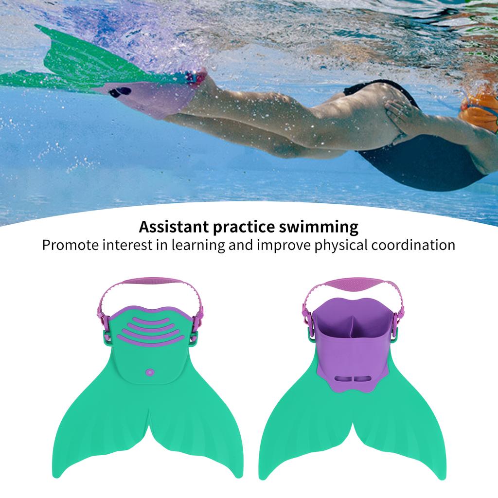 Pinne da Nuoto da Sirena per Bambini Pinne Monolitiche a Coda Un Pezzo per Bambini