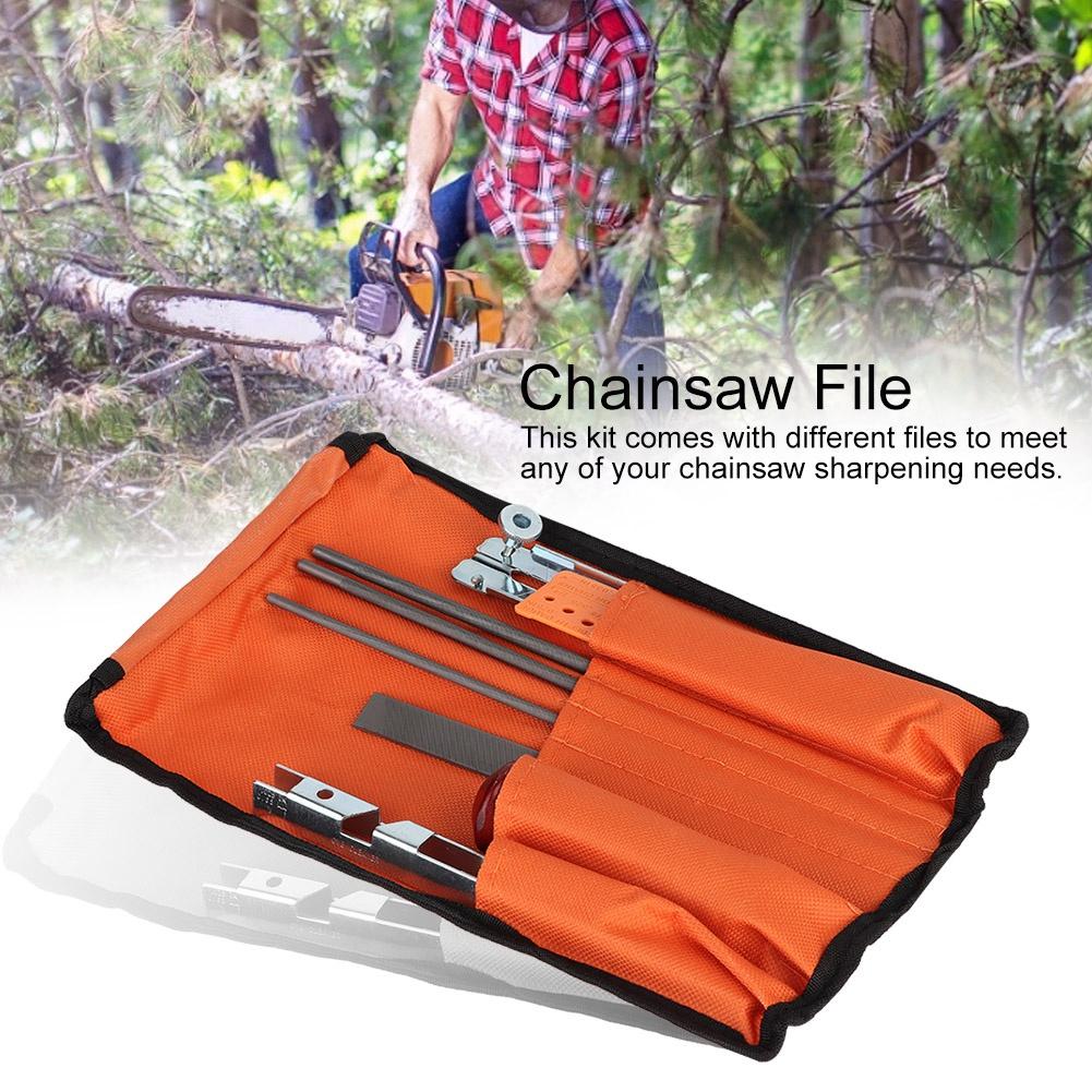10Pcs Chain Saw Sharpening Kit Chainsaw File Tool Set Guide Bar File