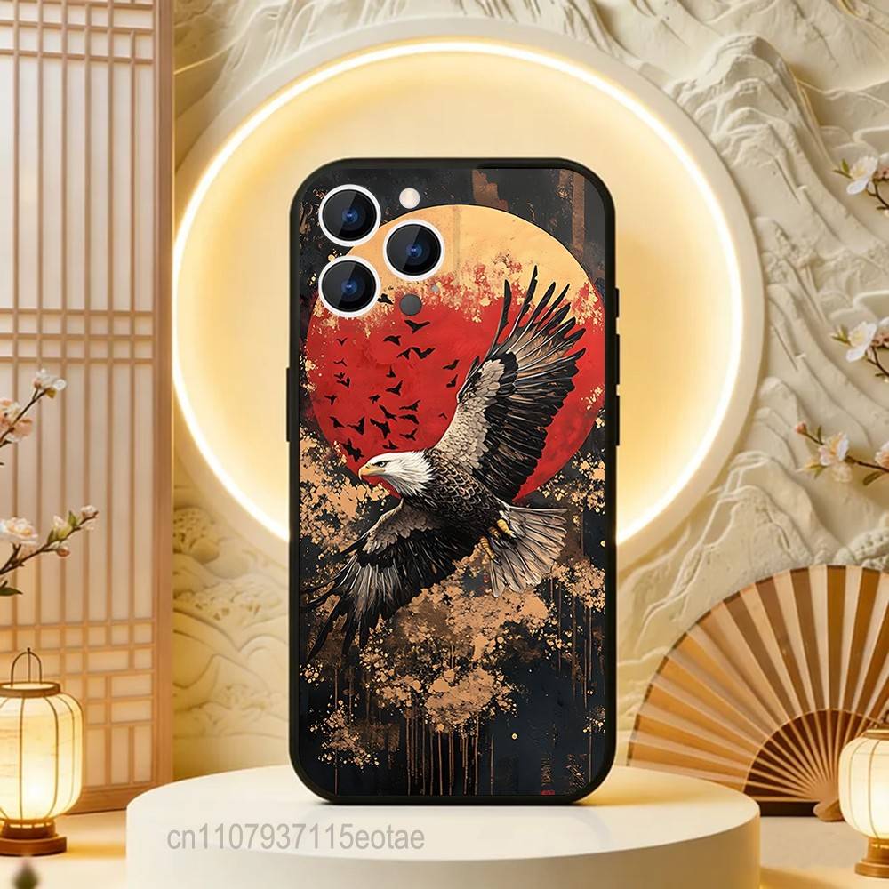 

Eagle fly Cool art Black Soft Case For iPhone 17 13 14 15 11 16 12 Pro Max Pro Max Plus E Air Mini Phone Cover Shell iPhone11PROMAX