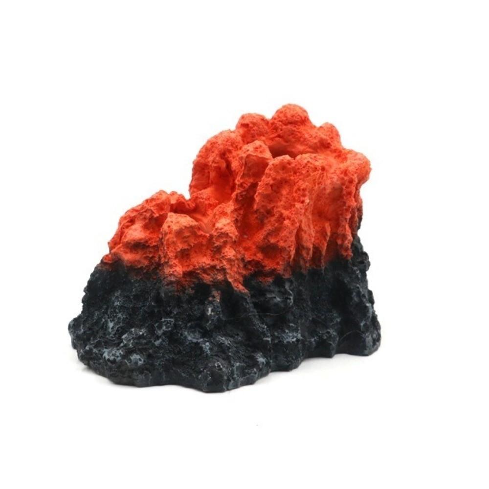 Natural Style Volcano Oxygen Pump Decor Resin Fish Tank Air Pump Volcano Mini Aquarium