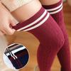 Sexy Warm Long Stocking Fashion Striped Knee Socks Women Cotton Thigh High Over The Knee Stockings for Ladies