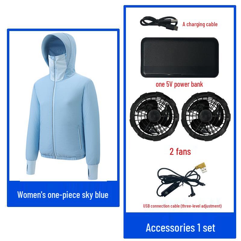 Couple's Lightweight Summer Cooling Air-Conditioned Sunscreen Jacket.