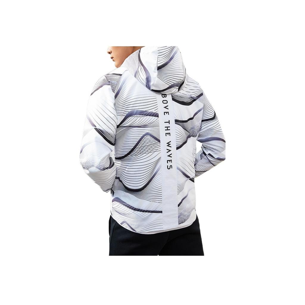 Anta Basketball Series Full Print Zip Hoodie Jacket Men Jackets White 152211611-1