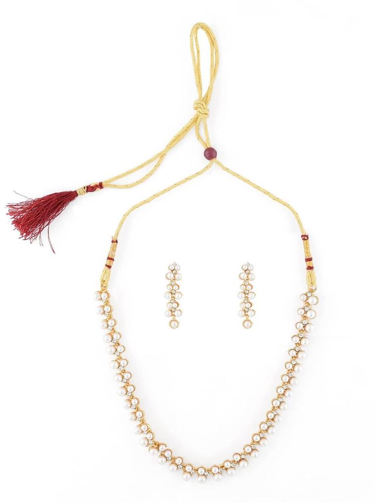 Contemporary Look Pearls Choker Jewellery Set For Women