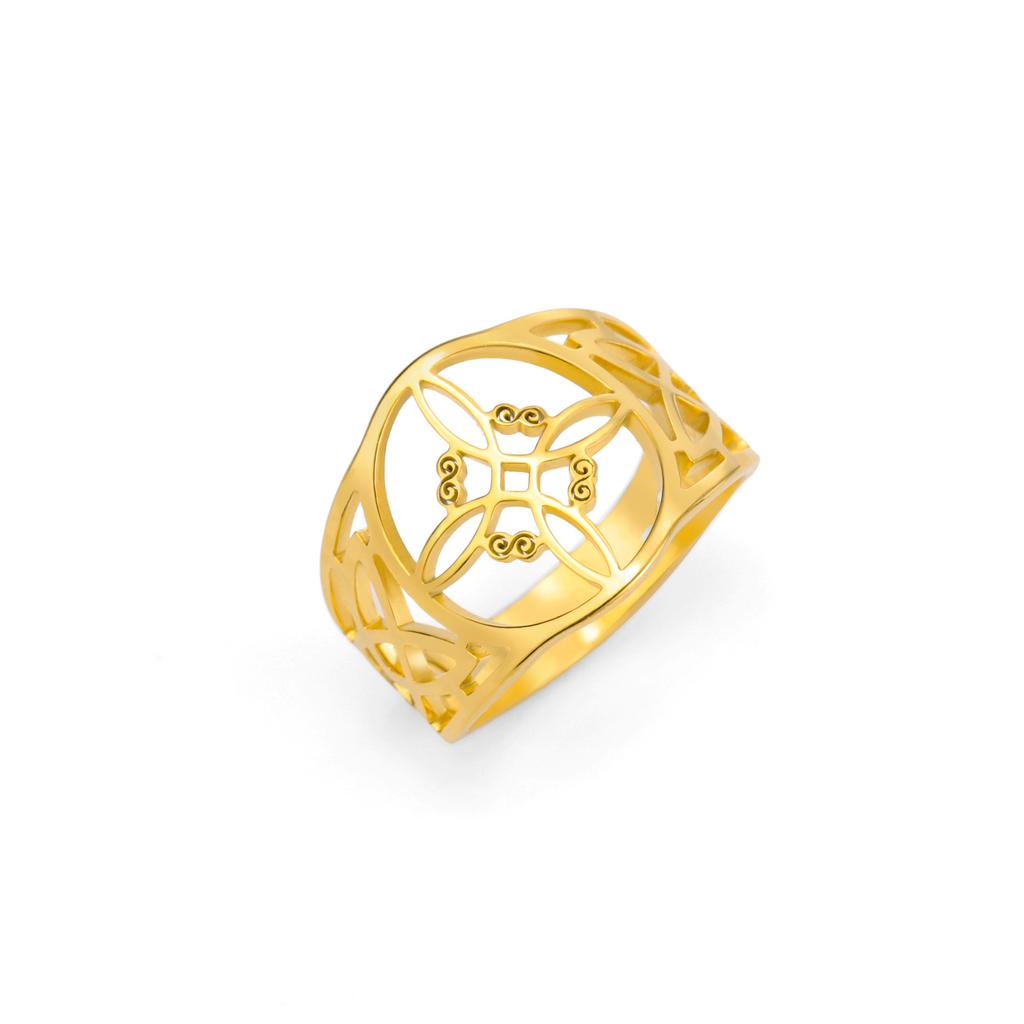Jeshayuan Hult Heksenod Ring Til Kvinder Keltisk Knude Rustfrit Stål Ring Hekseri Amulet Smykker Gave