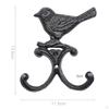 Cast Iron Bird Wall Hook Courtyard Hanger Garden Double Hooks for