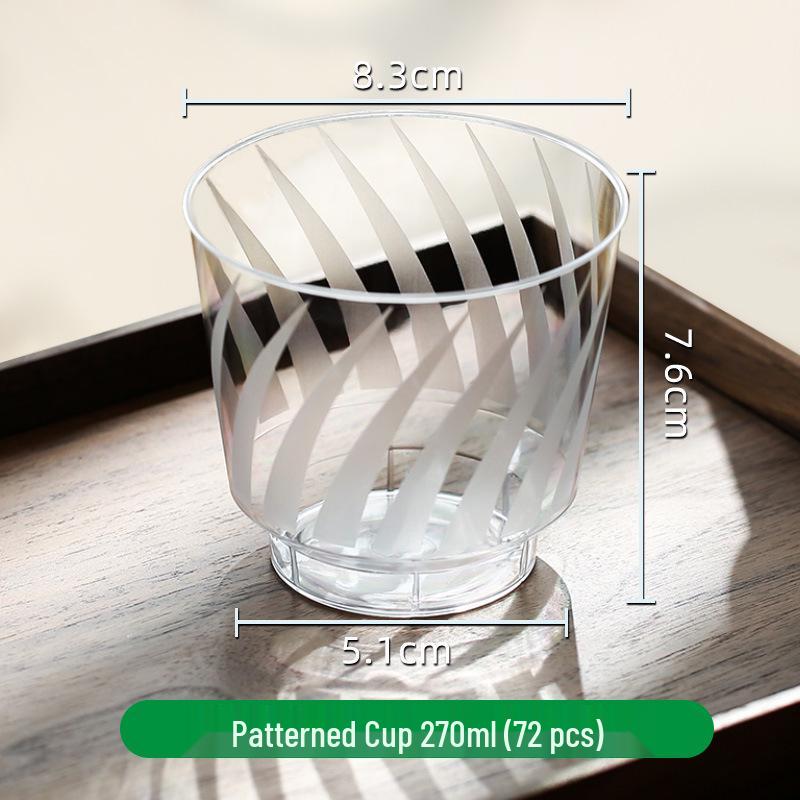 240ml Transparent Hard Plastic Aviation Cup with Customizable Logo