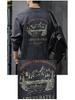 Men's Oversized Retro Mountain Print Hoodie - Autumn/Winter Round Neck Long Sleeve T-shirt