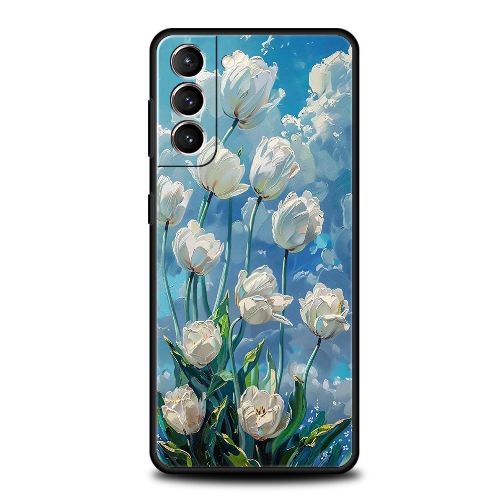 Garden Paint Art Vincent van Gogh Phone Case For Samsung Galaxy S25 Edge S24 S23 S22 S20 Ultra S21 FE 5G S10 Plus Soft TPU Cover