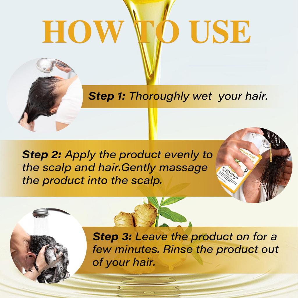 Ginger Fortify Pro Shampoo-Deep Cleanses Hair, Contrals Oil-Enhance Shine & Softness-Suitable For All Hair Types, 300ml