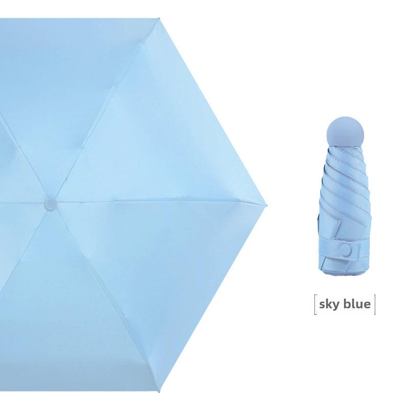 Umbrelă compactă de damă cu ștanțare aurie: Protecție UV, pliabil portabil, pentru soare și ploaie