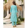 Women's Viscose Embroidered Straight Kurta with Pant And Dupatta Sets