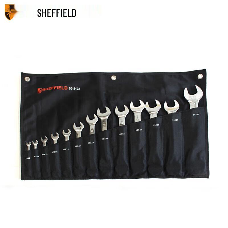 Sheffield 13-Piece Metric Double Open-End Wrench Set