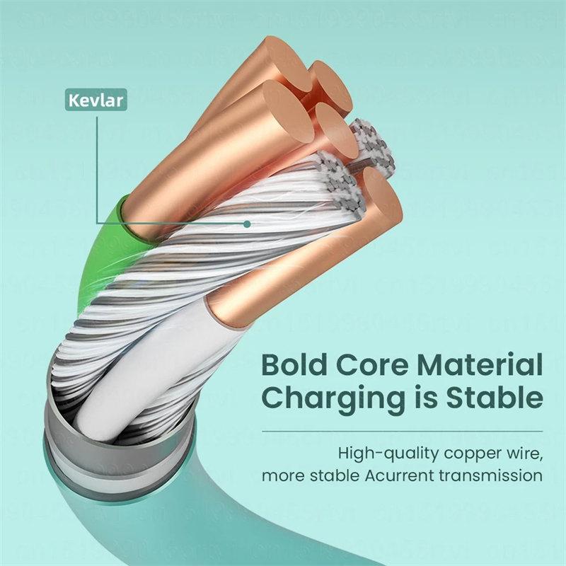 USB Type C Cable 5A Fast Charging USB C Cable for Huawei Data Cord Charger USB Type C Cable For Honor Xiaomi POCO X3 M3 1/2M