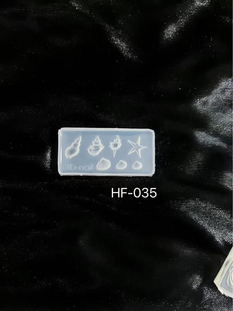 3D Nail Decoration Mold: Diamond, Flower, Rose, Seashell, Cane Shapes