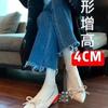 Fashion 2025 Fall/Winter New Pointed Toe Bow Inside Heightened Flat Single Shoes Women's Shallow Mouth Mary Jane Shoes