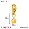 3PCS/LOT CARLIDANA Gold Plated Enamel Charms, Sun Star Boots Halloween Pendants, Stainless Steel DIY Jewelry With Clasp