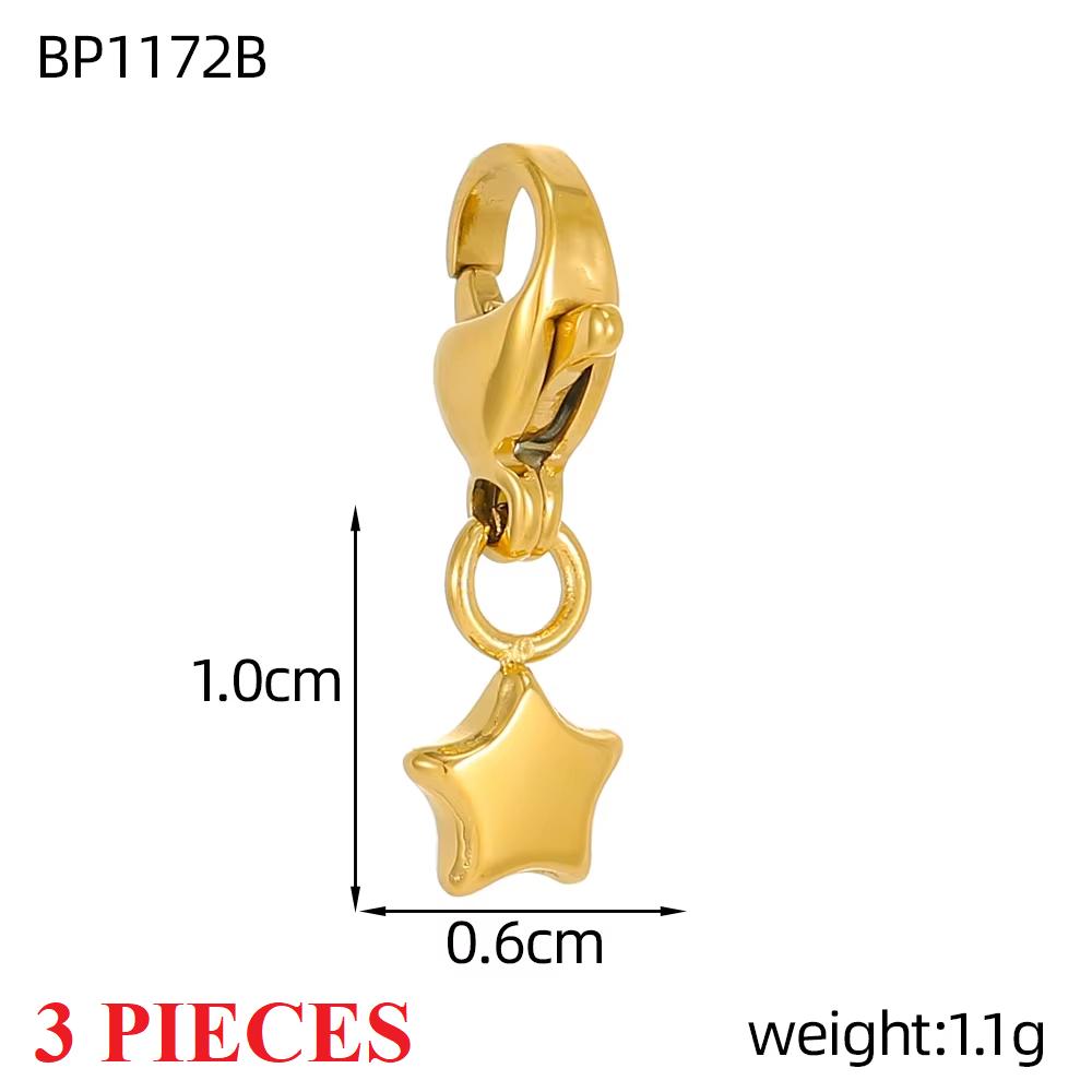3PCS/LOT CARLIDANA Gold Plated Enamel Charms, Sun Star Boots Halloween Pendants, Stainless Steel DIY Jewelry With Clasp