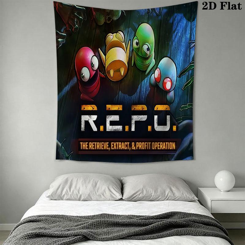 R.E.P.O POSTER Wall Hanging Printed Fabric Blanket Decorative Tapestries for Bedroom Living Room Home Decor