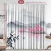 Home Decoration Curtains Polyester Ink Painting Pole Bag Kitchen Coffee Shop Living Room Balcony Elegant Made Of Area Window Treatment